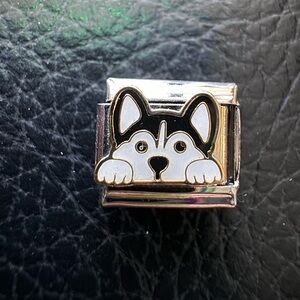 Stainless Steel Husky Italian Charm for Charm Bracelet